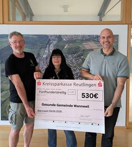 530 Euro Spende f&uuml;r Walderlebnispfad